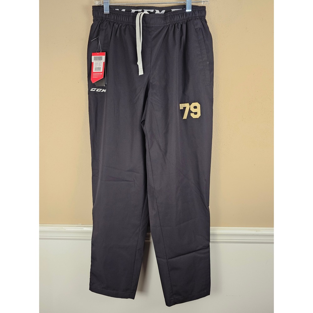 NWT CCM Mens Black Lightweight Rink Suit Pants #79 Kings Medium‎